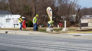Volunteering Road Clean Up